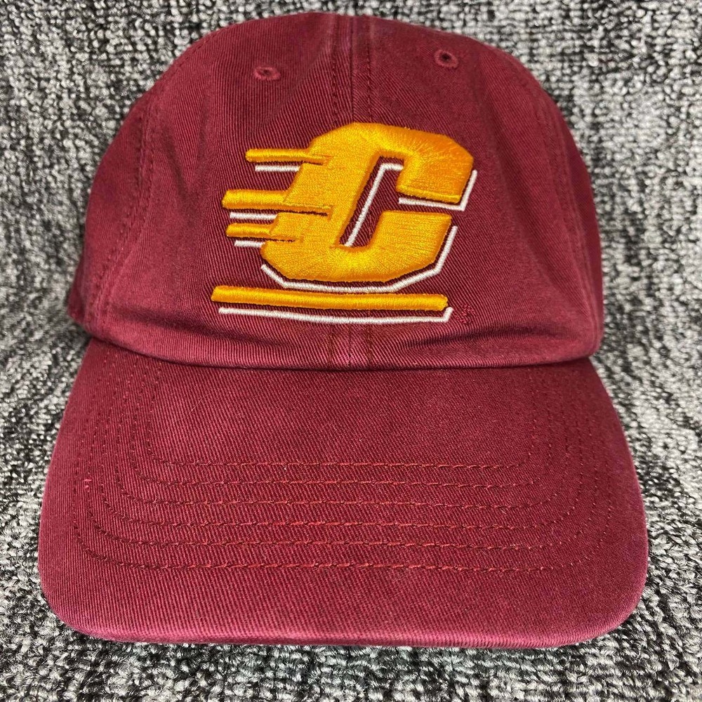 Central Michigan Chippewas Hat Mens Maroon Gold V Flying C CMU Dad Cap 47 Brand
